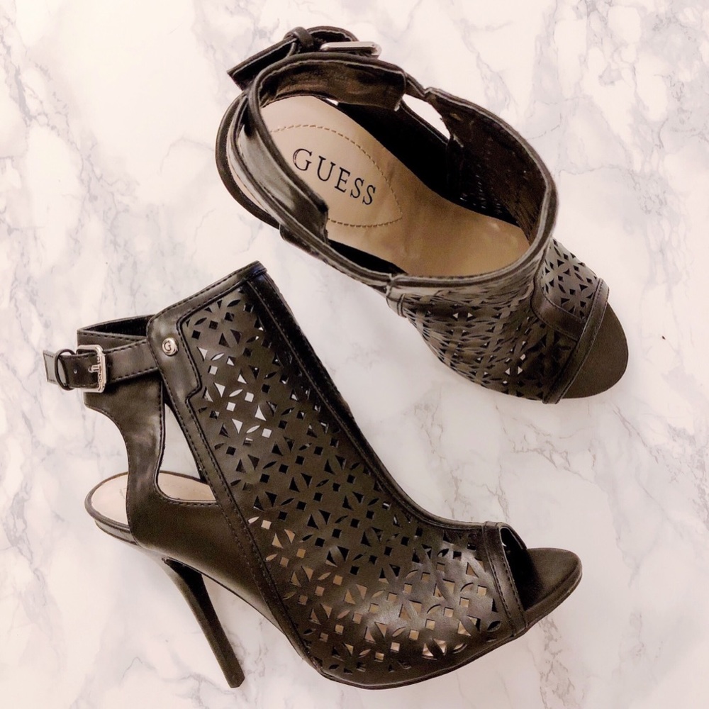 Guess Peep Toe Booties — NEW